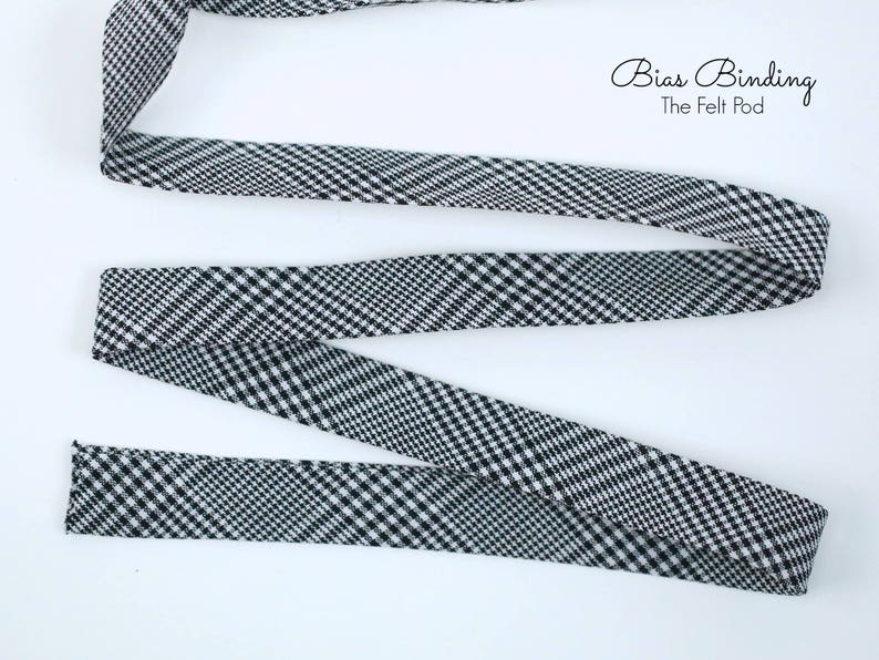 Bias Tape Felt Backed Fabric Cotton Fabric Bias Binding Classic Plaid Pepper Robert Kaufman Sevenberry Fabric Felt
