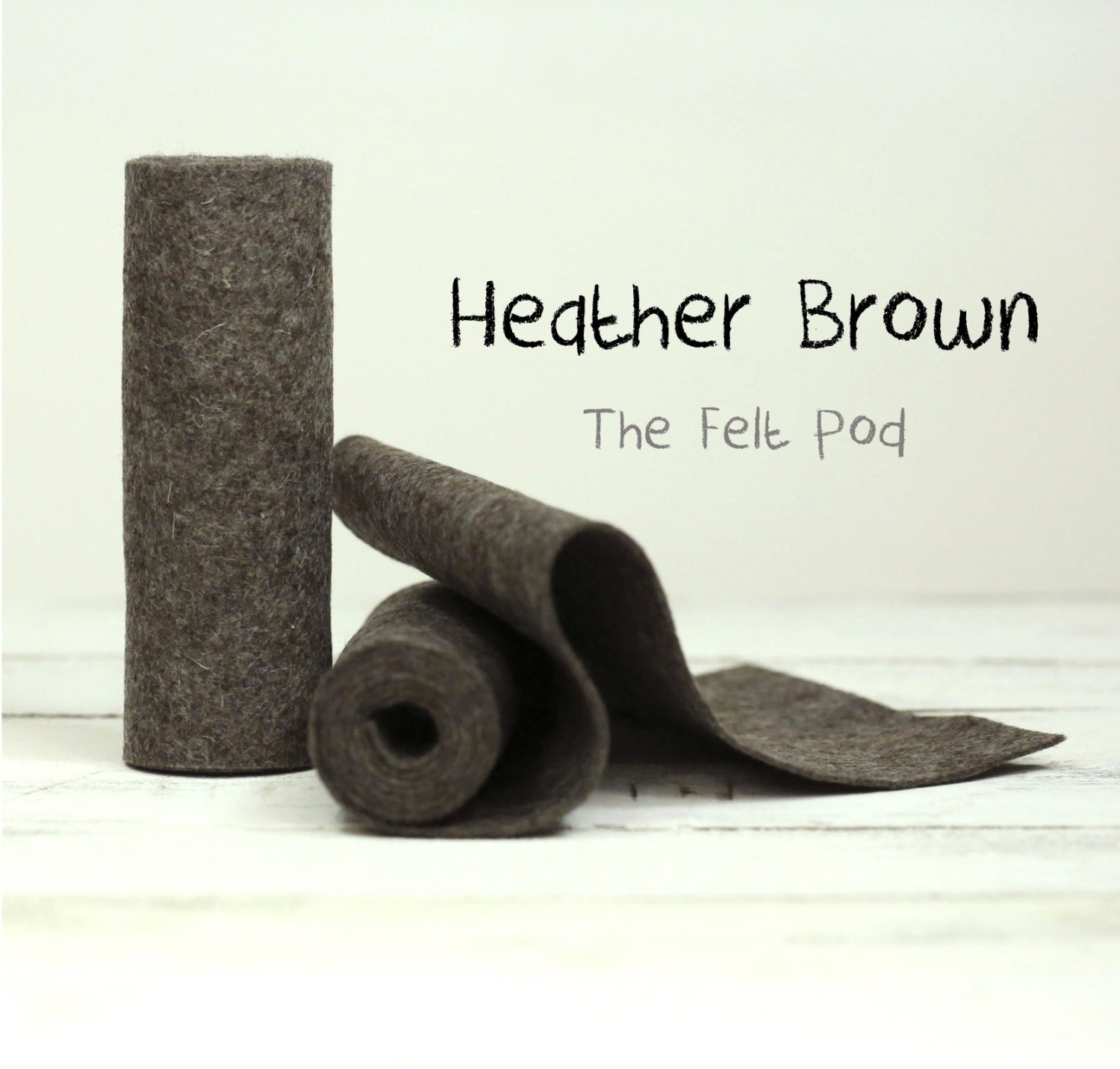 Heather Dark Gray Wool Felt Sheet: 100% Wool Felt