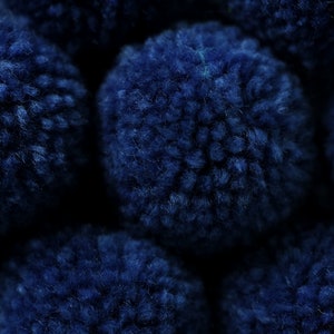 Yarn Poms P10 NAVY BLUE Yarn Pom Pom image 2