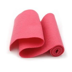 Rolle 100% Merino Wollfilz in der Farbe KORALLENROSA - 13cm x 92cm Wollfilz aus reiner Wolle