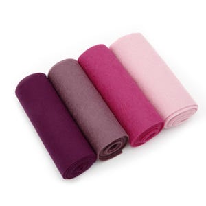Berry Wool Felt | Purple Berry Felt Colors | 100% Percent Wool Felt | 5&quot; X 36&quot; Pure Wool Felt