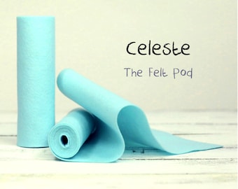 100 Percent Wool Felt Roll - Wool Felt color CELESTE - 5" X 36" Wool Felt - 100% Wool Felt