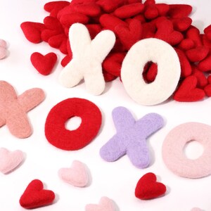 Letras de fieltro XOXO 7 opciones de color / Letras de fieltro / XOXO de fieltro / XOXO de fieltro / Letras de San Valentín