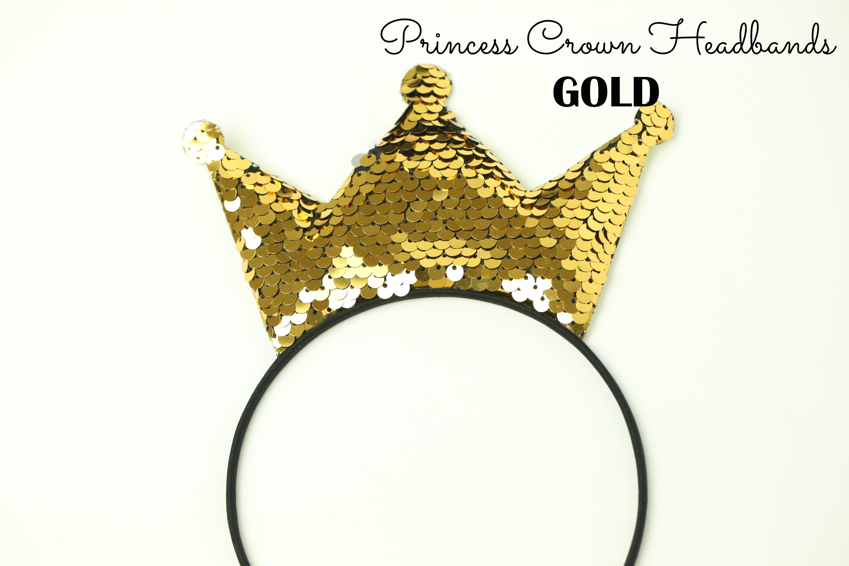 Princess Crown Headbands | Princess Crown Sequin Headbands - Etsy
