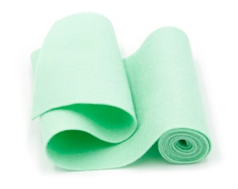 100 Percent Wool Felt Roll - Wool Felt color FRESH MINT - 5" X 36" Wool Felt - 100% Wool Felt