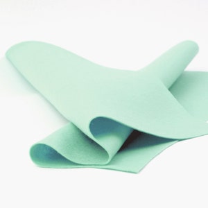 100% Wool Felt Sheet in Color  ARCTIC MINT - 18&quot; X 18&quot; Wool Felt Sheet - Merino Wool Felt - European Wool Felt