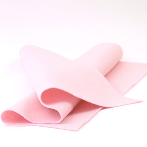 100 Percent Wool Felt Sheet - Wool Felt in Sheet - 18&quot; X 18&quot; in color CARNATION PINK - Merino Wool Felt - European Wool Felt