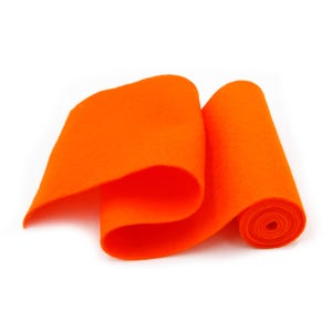 100 Prozent Wollfilzrolle - 13cm X 92cm Wollfilz Farbe TANGELO - Orange