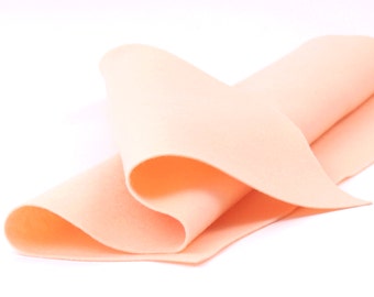 100% Merino Wool Felt Sheet in Color - PEACH BLOSSOM - 18" X 18" Wool Felt Sheet - Pure Premium Soft Wool Felt