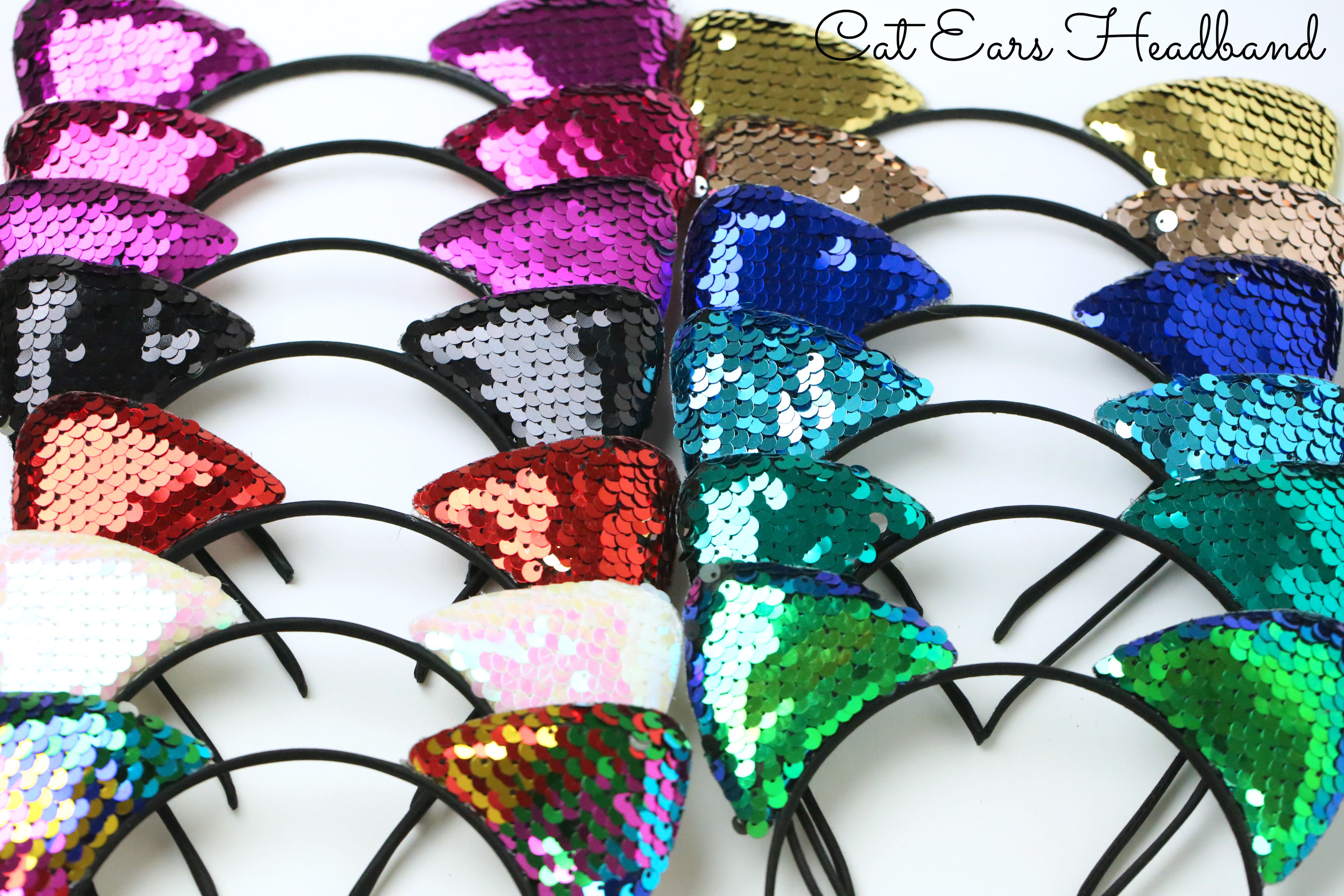 Reversible Sequin Cat Ear Headbands 20 Pack Colorful Womens Fashion Party il_fullxfull.1899359836_iic6.jpg main image 2