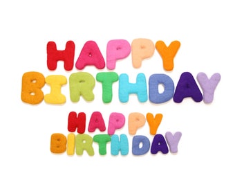 HAPPY BIRTHDAY Felt Letters for Banners | Felt Letters for Garland Making