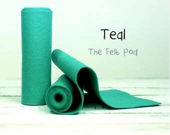 Wool Felt Roll - 100% Wool in color TEAL - Green Felt - 100 Percent Wool Felt