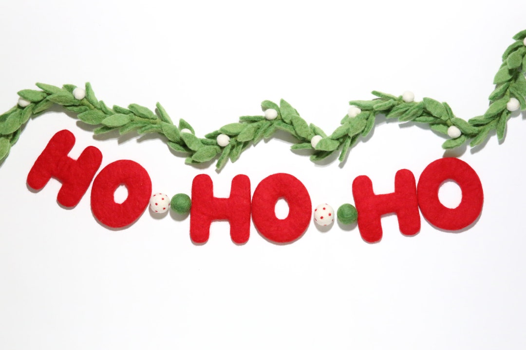 Felted Letters HO HO HO Garland Felt Letters for Garland Making - Etsy