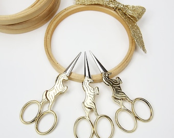 Unicorn Scissors // Kreative Snips // Embroidery Scissors // Gold Scissors