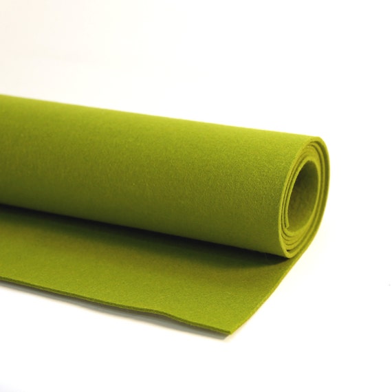 Willow Thick Wool Felt | 3mm Wool Felt | 3mm Felt | Thick Green Felt | Christmas Green Felt