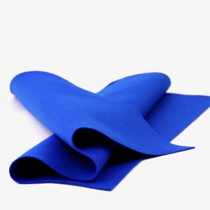 100 Percent Wool Felt Sheet in Color ROYAL BLUE - 18&quot; X 18&quot; Wool Felt Sheet - Merino Wool Felt