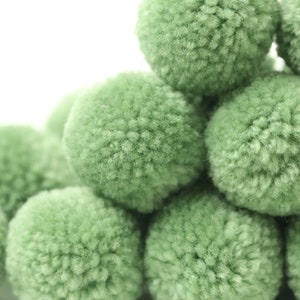 Yarn Poms -  P19 LAUREL GREEN Yarn Pom Pom