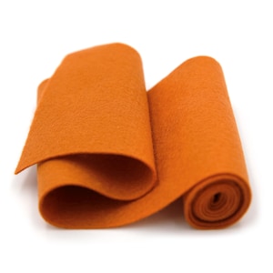Wool Felt Roll - 100% Wool Felt in Color GINGER - 5&quot; X 36&quot; Wool Felt Roll