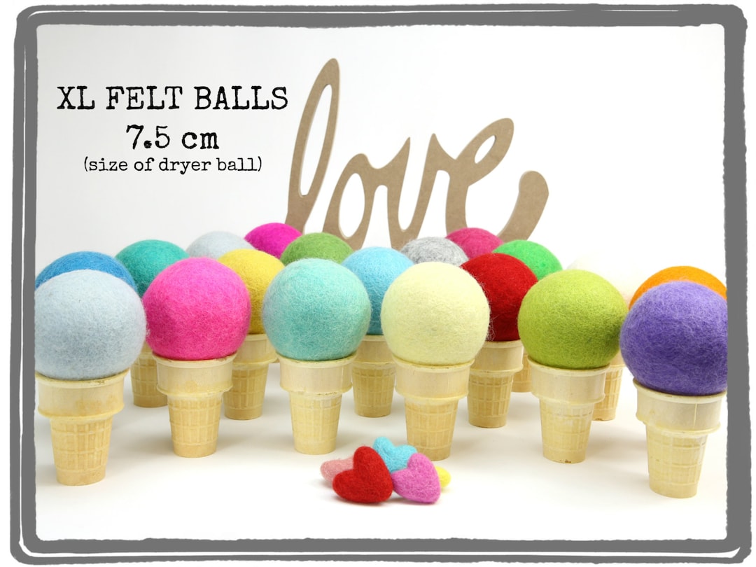 XL Felt Balls // Super Large Felt Balls // Colorful Jumbo Balls