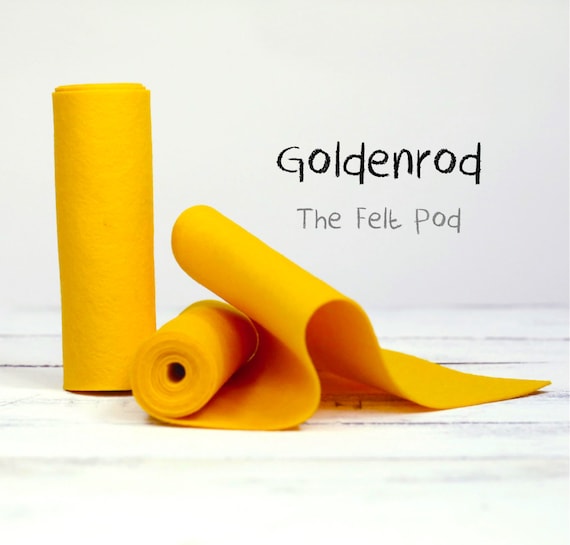 100 Percent Wool Felt Roll - Wool Felt color GOLDENROD - 5 X 36 Wool Felt  - 100% Wool Felt