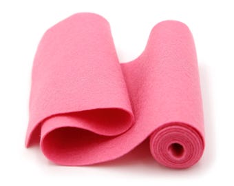 100 Percent Wool Felt Roll in Color ALMOST ROSE - 5" X 36" Wool Felt Roll - Pink Wool Felt