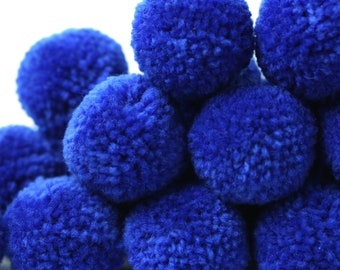 Yarn Poms -  P11 ROYAL BLUE Yarn Pom Pom