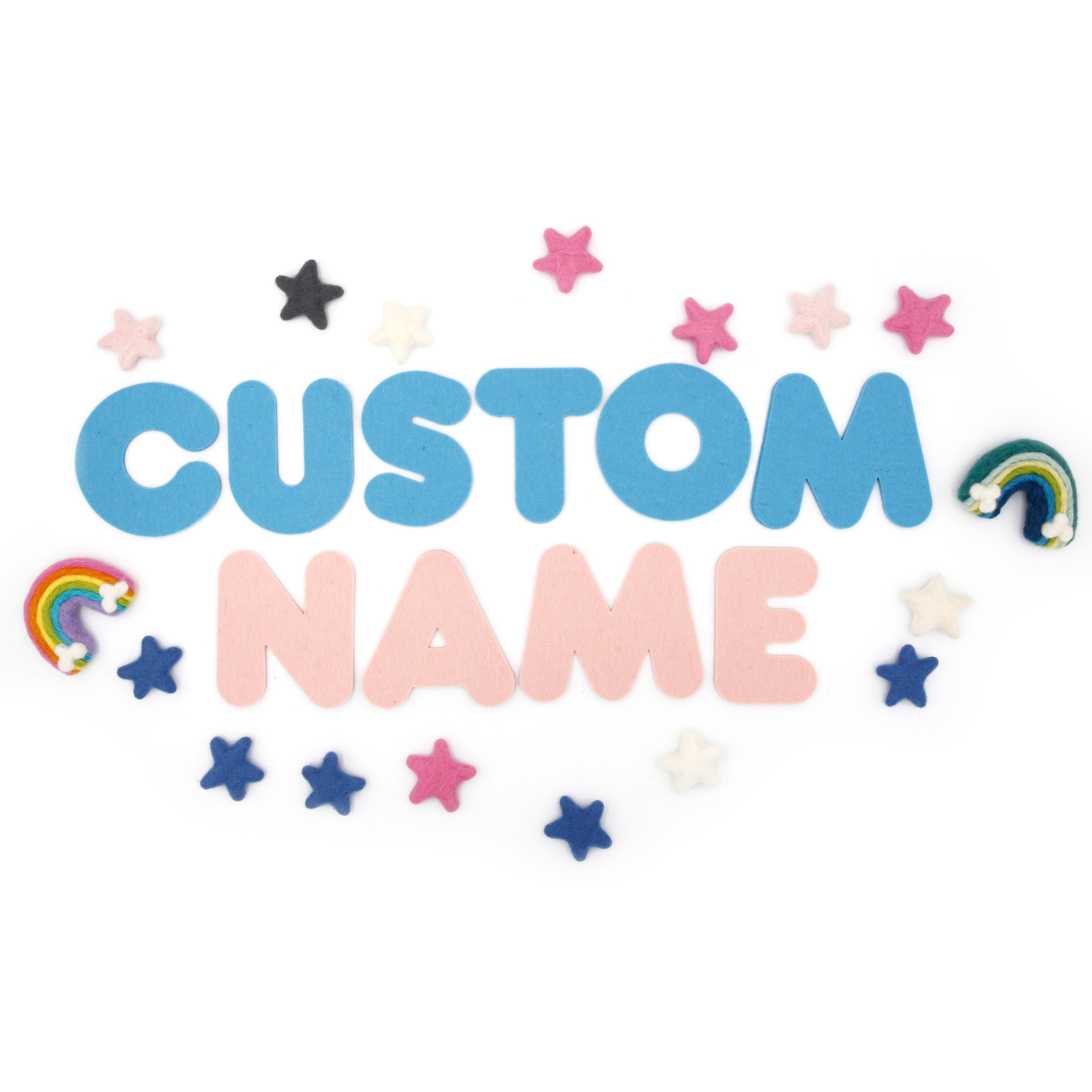 Custom Felt Letters | 3mm Custom Felted Letters | Personalized Name ...