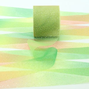 Tul // Tul Arcoíris // Tul Glitter // Tul Arcoíris Verde Glitter
