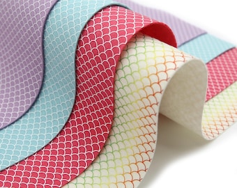 Mermaid Scale Felt | Merino Wool Felt | Printed Felt| Patterned Felt  | Mermaid Felt | Stitching Felt | Sewing Felt