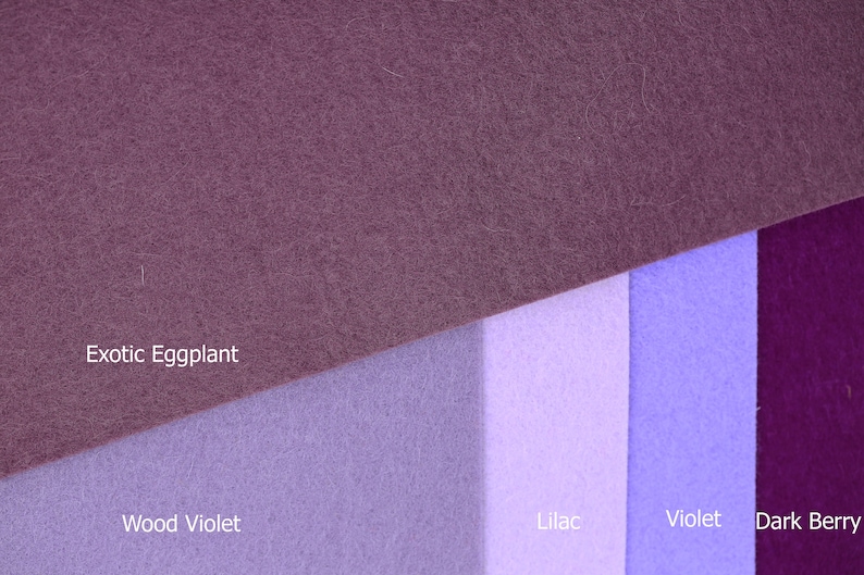 Wool Felt Roll 100 Wool Felt in Color EXOTIC EGGPLANT Etsy