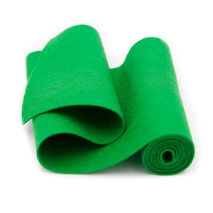 Rolle aus 100 Prozent Wollfilz - 13cm x 92cm - 100% Wollfilz - Hellgrün - 13cm x 92cm