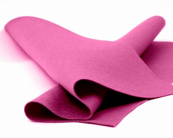 Wool Felt Sheet - 100% Wool Felt in Color MULBERRY - 18" X 18" Wool Felt - Merino Wool Felt - European Wool Felt