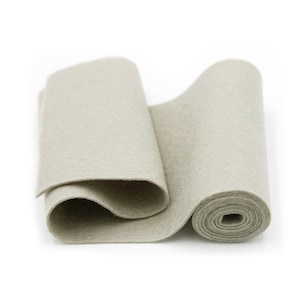 100 Percent Wool Felt Roll - Wool Felt color CEMENT - 5&quot; X 36&quot; Wool Felt - 100% Wool Felt