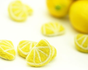 Felt Lemons  // Felt Summer Fruits // Felt Lemon Slices