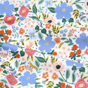 Primavera WILD ROSE CREAM // Rifle Paper Co // Fabric Felt // Felt Backed Fabric // Cotton Fabric