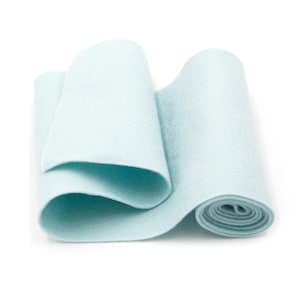 Rolle aus 100 Prozent Wollfilz - 13cm X 92cm Wollfilz aus 100% Wollfilz - Hellblau