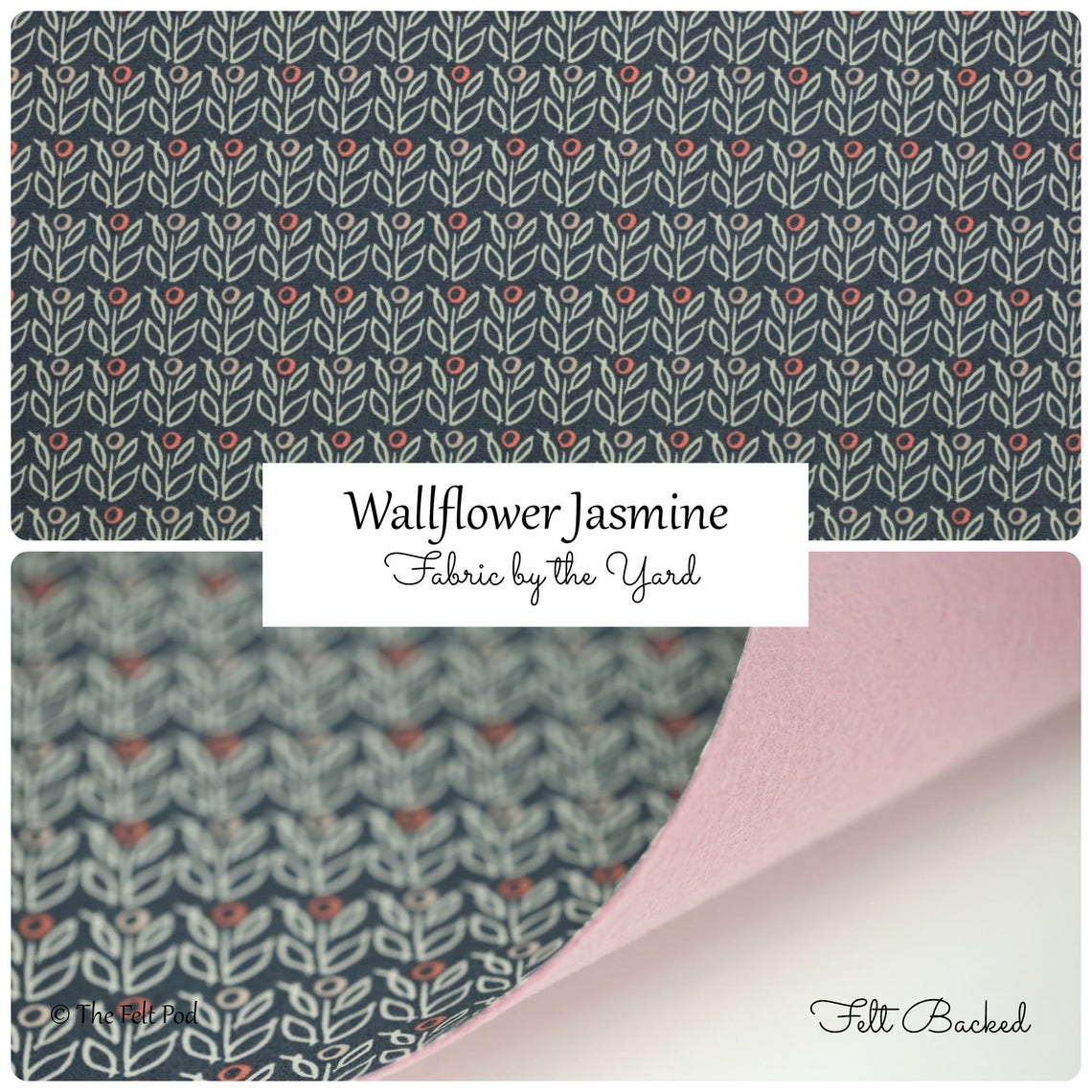 Fabric Felt // Amy Simbaldi Charleston Wallflower Jasmine Etsy