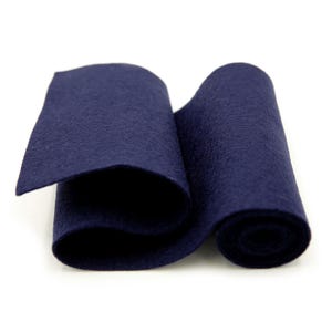 100 Prozent Wollfilz in der Farbe NAVY - 13cm x 92cm Wollfilz aus 100% Wollfilz