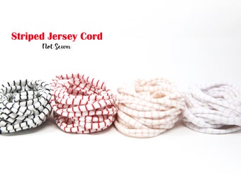 Striped Jersey Cords - 3  or 6 Yards | Spaghetti Yarn | Jersey Necklace Cords