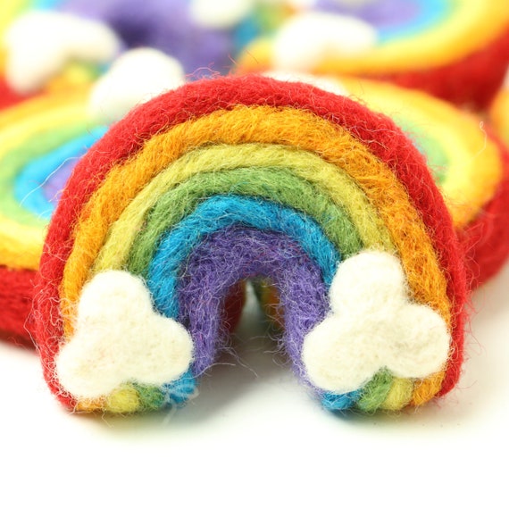 Large Felt Rainbows Primary Felt Rainbows Etsy