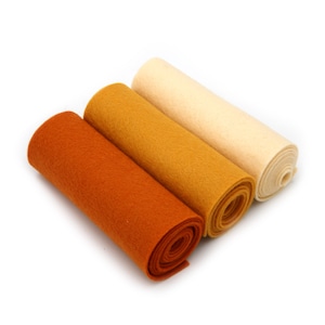 Fall Wool Felt | Fall Felt Colors | 100% Percent Wool Felt | 5&quot; X 36&quot; Pure Wool Felt
