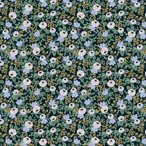 Primavera ROSA BLACK // Rifle Paper Co // Fabric Felt // Felt Backed Fabric // Cotton Fabric