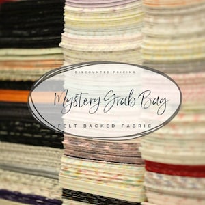 Mystery Grab Bag Felt Backed Fabric - Discounted Pricing Felt Backed Fabric - 5 Feuilles