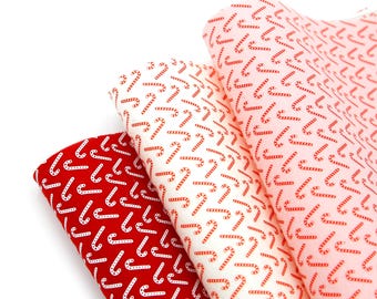 Merino Wool Felt | Printed Felt | Patterned Felt | CHRISTMAS CANDY CANE Wool Felt | Christmas Fabric