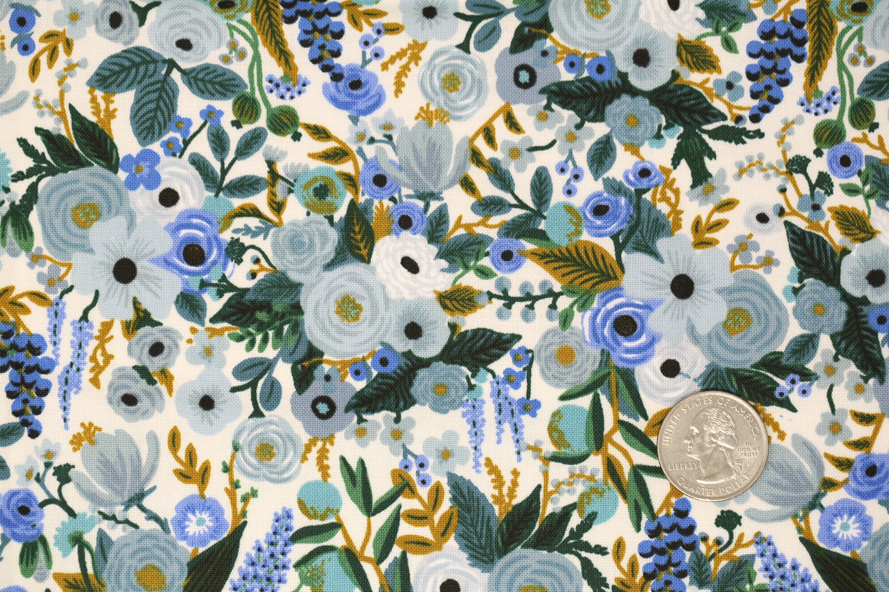 Rifle Paper Garden Party Petite Blue Floral Fabric Rifle Etsy