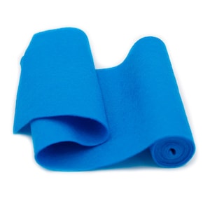 100 Percent Wool Felt in color TURQUOISE - 5&quot; X 36&quot; Wool Felt Roll - 100% Wool Felt - Blue Wool Felt