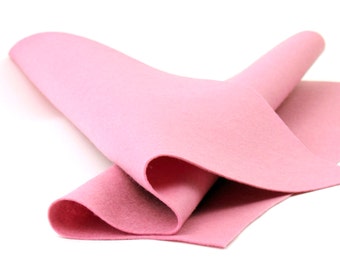 100 Percent Wool Felt Sheet in Color ALMOST ROSE - 18" X 18"  Wool Felt - Merino Wool Felt - European Wool Felt