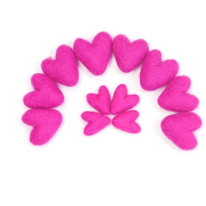 Tutti Frutti Felt Hearts | Mini Hearts | Mini Heart Garland | Valentine Hearts | Valentine Gift | Valentine Decor | Bowl Fillers