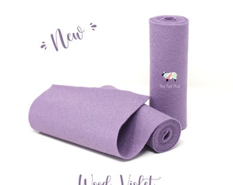 Wool Felt Roll - 100% Wool Felt in Color WOOD VIOLET - 5" X 36" Wool Felt Roll