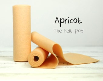 100 Percent Wool Felt Roll in color APRICOT - 100% Wool Felt - Craft Felt - Merino Wool